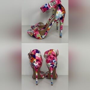 SM Floral Cheap Heels